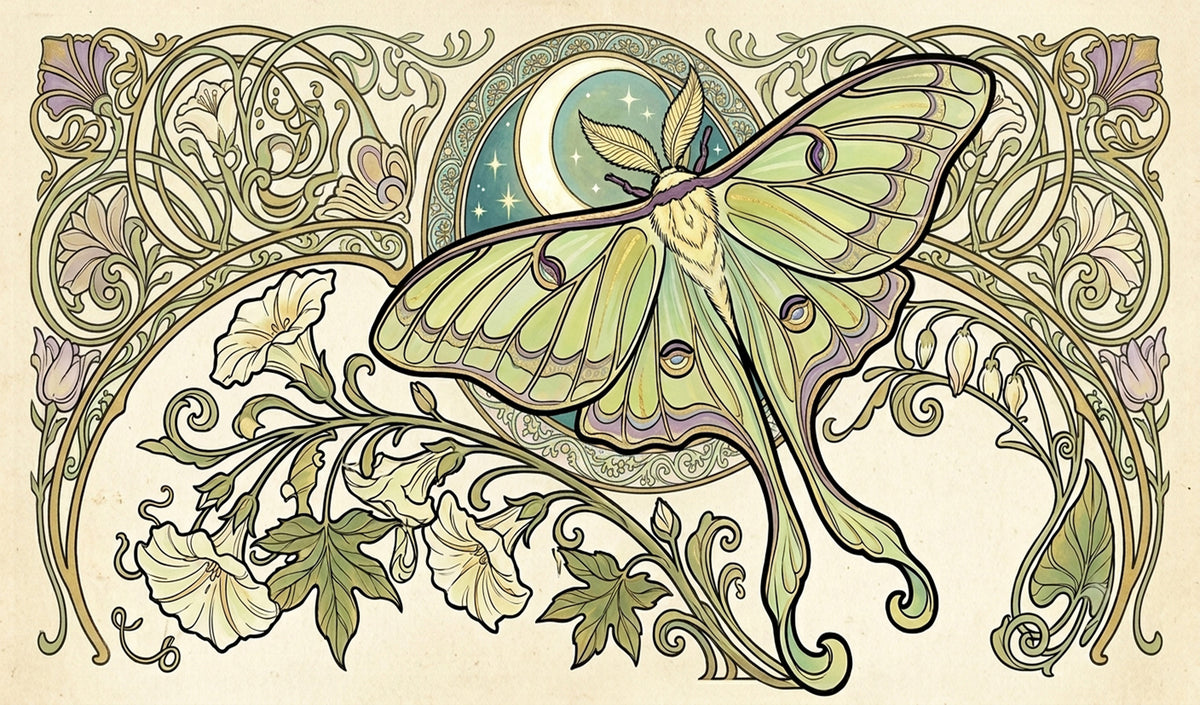 Luna Moth Playmat - 14"x24"