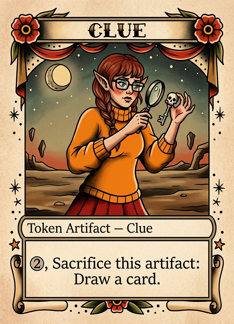 Two-sided MTG Food/ Clue Token