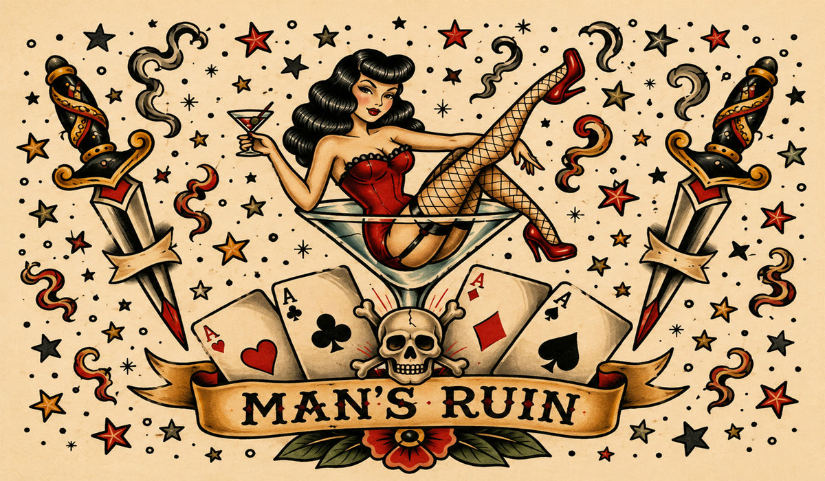 Man's Ruin Playmat - 14"x24"